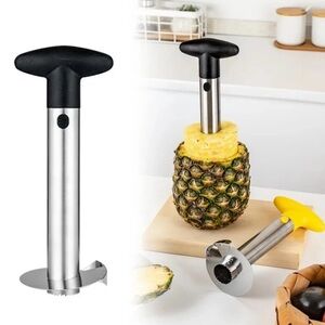 Crofton Pineapple Corer & Slicer Tool Green T-Handle Serrated Twist Handle